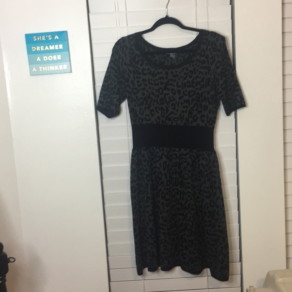 Black and dark grey dress